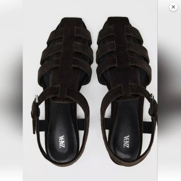 Zara | Velvet Fisherman Sandals | Size 9 | Unworn with Tag - Picture 5 of 8